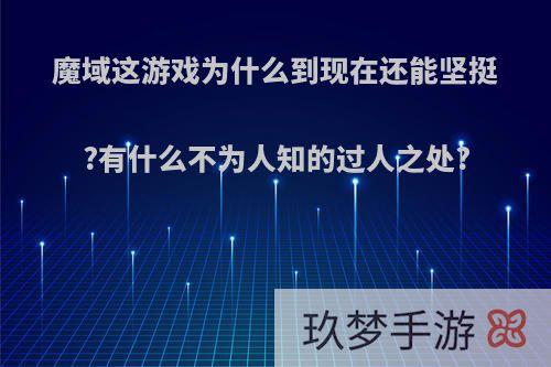 魔域这游戏为什么到现在还能坚挺?有什么不为人知的过人之处?