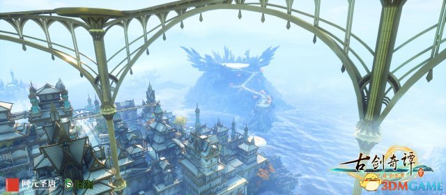 霄虹碧海 《古剑奇谭三》魔域场景天鹿城曝光