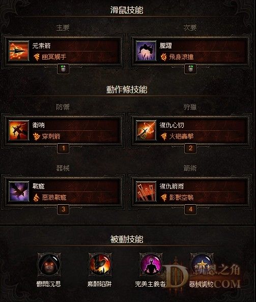 暗黑3物理系猎魔人技能Build推荐