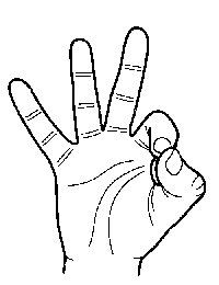 Sign language for number 91