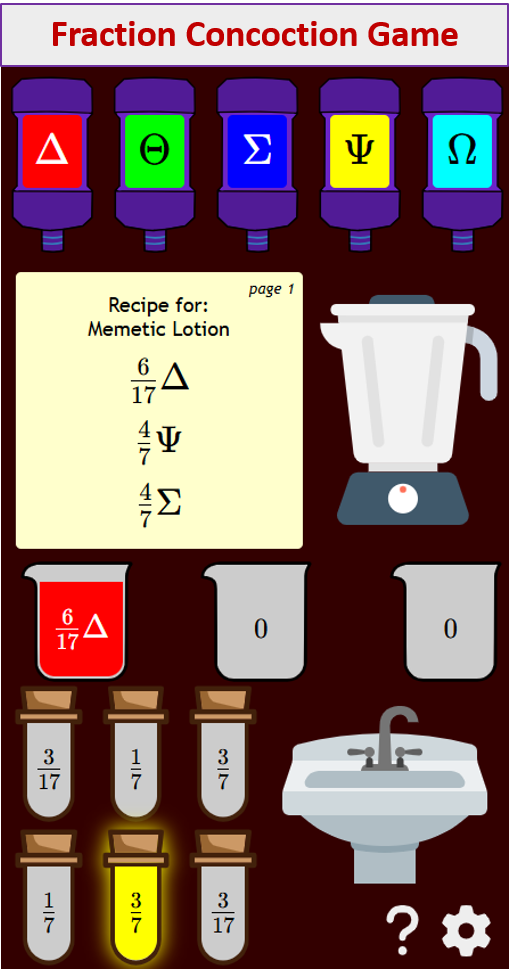 Fraction Concoction Game