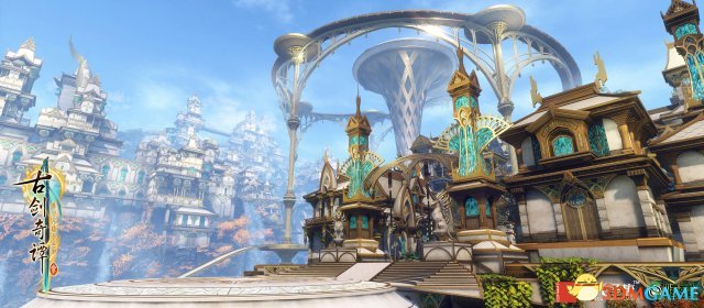 霄虹碧海 《古剑奇谭三》魔域场景天鹿城曝光